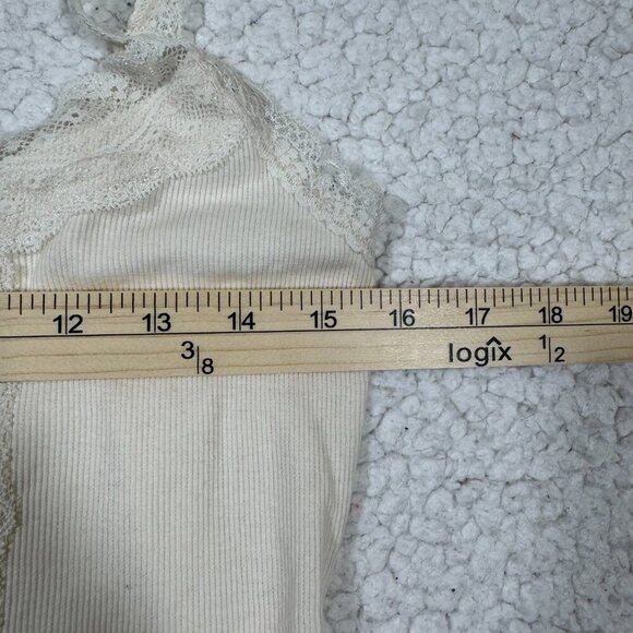 Maurices Womens Lace Preppy Cami Tank Top Large White Casual Base Layer Capsule - Picture 6 of 7